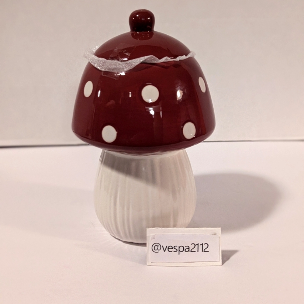 Target Bullseye Playground Mushroom Red Jar Canister Fall Harvest Decor